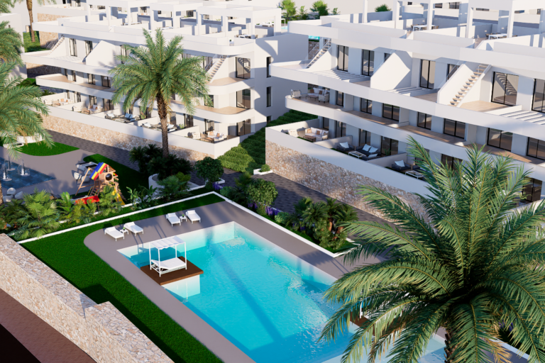 Atico de obra nueva con terraza y vistas al golf  en Finestrat